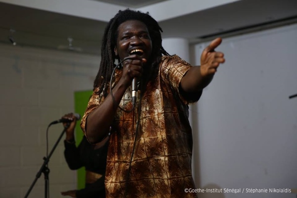 Mustaf au Goethe-Institut de Dakar, le vendredi 24 février 2017. (Photo) : Stephanie Nikolaidis