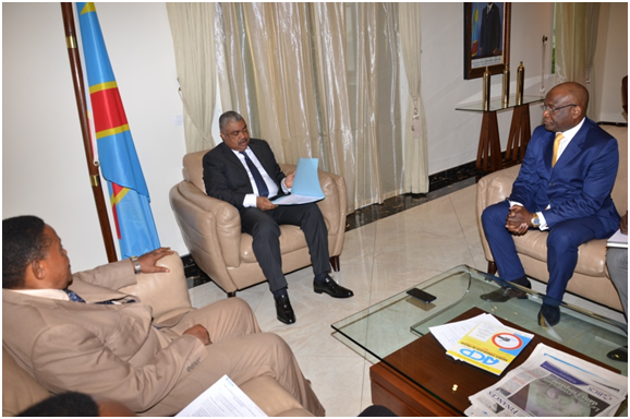 Les artistes Nyoka Longo et Verckys reçus par le premier ministre de la RD.Congo. Photo: primature