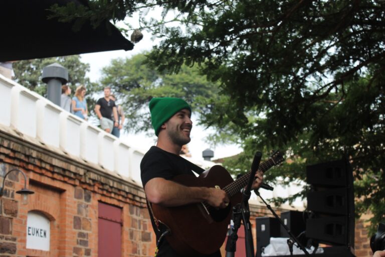 Matthew Mole at the Park acoustics. Photo: J.Driver
