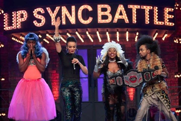 Patoranking, Pearl Thusi, Victoria Kimani and Denrele.  Photo: MTV Base