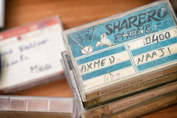 Part of the archive of Somali music preserved on cassettes and reels.