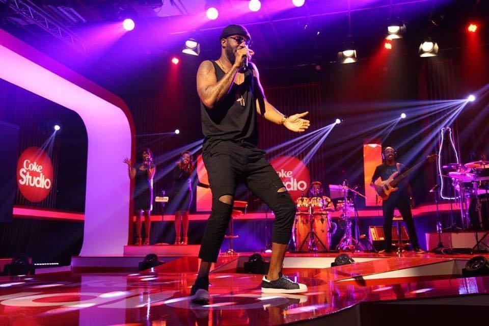 Fally Ipupa pendant l'émission Coke Studio. Photo: DR