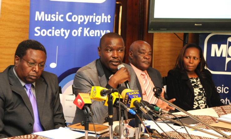 Former MCSK CEO Maurice Okoth speaks during a press conference in 2016.
