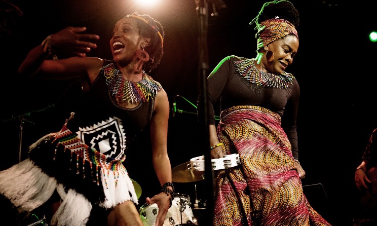 Sihle Hlaseka and Busi Ncube (right) performing at Voss Jazz festival in Norway this year. Photo: Vegar Valde