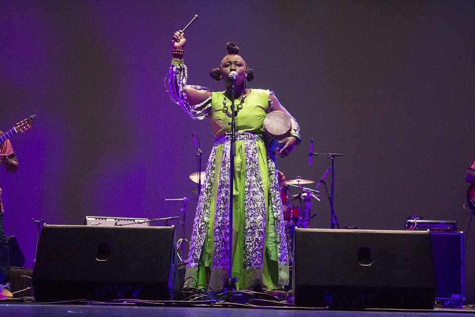 Fanie Fayar lors de son concert à Abidjan (juillet 2017). Source: Facebook.