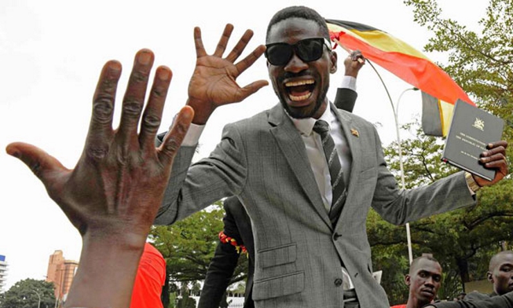 Ugandan musician-turned-politician Bobi Wine.