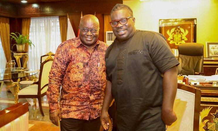 Ghana's President Nana Akufo-Addo (left) with Bice Osei Kuffour. Photo: MUSIGA