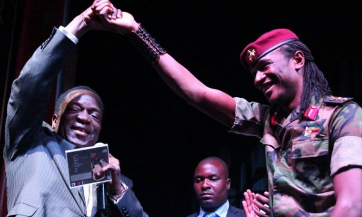 Jah Prayzah with new Zimbabwean President Emmerson Mnangagwa.