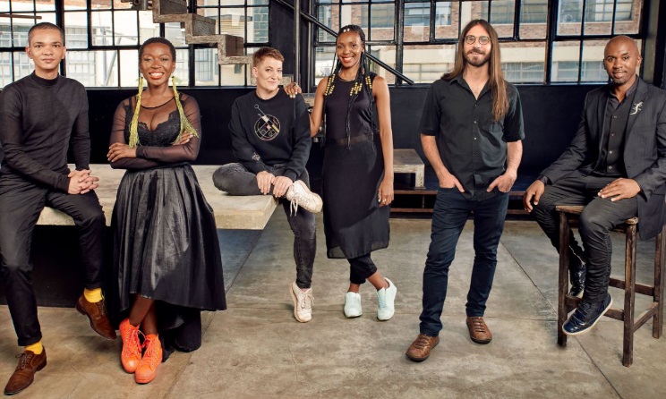 From left: Igshaan Adams, Chuma Sopotela, Jemma Kahn, Thandi Ntuli, Guy Buttery and Musa Hlatshwayo.