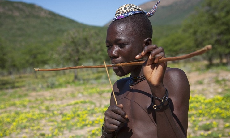 A traditional bow is among the popular music instruments in Namibia.