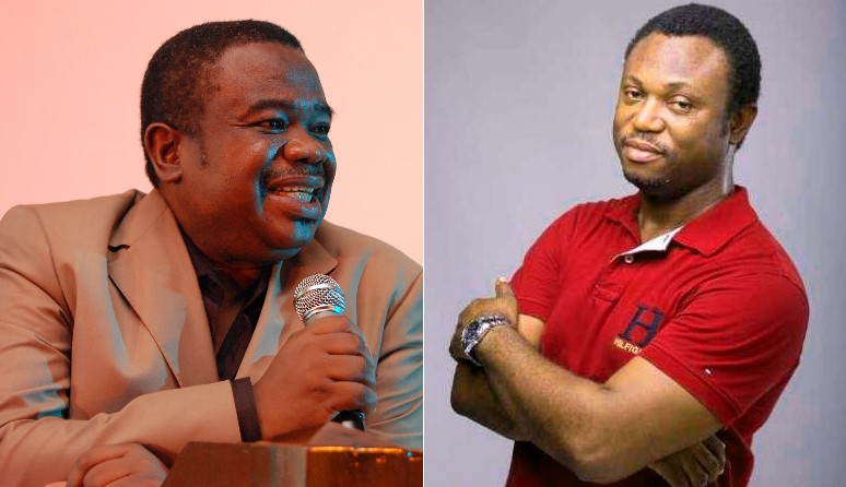 Efe Omorogbe, right, succeeded Tony Okoroji as head of the Copyright Society of Nigeria.