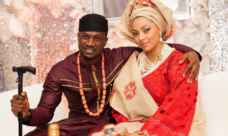 Peter Okoye of P-Square and his wife Lola Omotayo. Photo: Buzz Nigeria