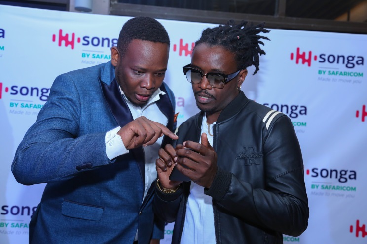 Kenyan artists Rufftone and Nyashinski.