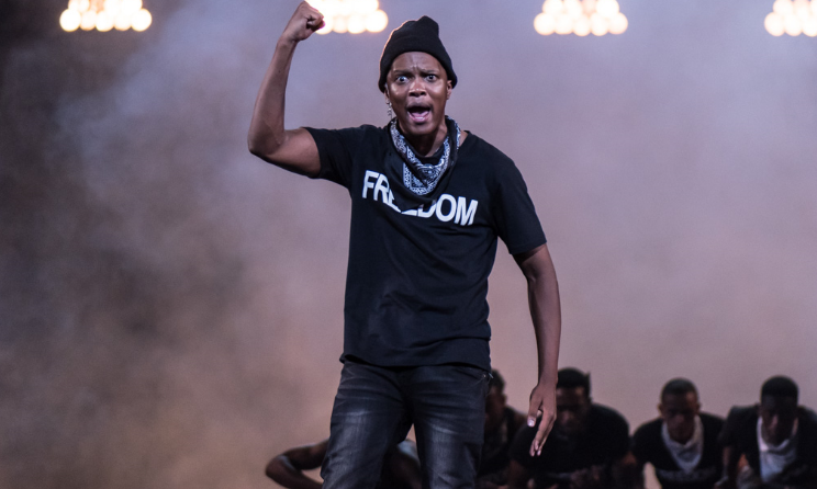 Kabelo Togoe, known as Bonafide Billi, during a performance in Freedom the musical. Photo: Sanmari Marais