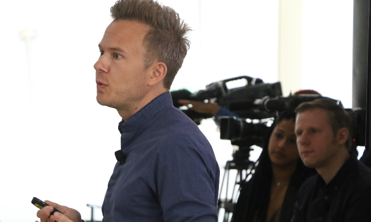 Spotify Middle East and Africa head Claudius Boller during the official launch of the streaming service in Johannesburg.