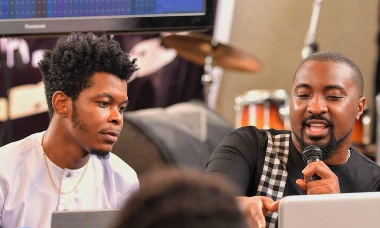 Producers Sess and Oscar Heman-Ackah at the Afropolitan Vibes beatmaking masterclass. Photo: AV