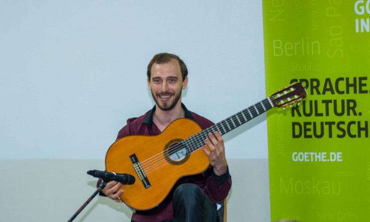 Mircea Gogoncea at Goethe-Institut Lagos. Photo: GI
