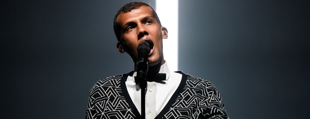 Le chanteur Stromae pendant un concert.