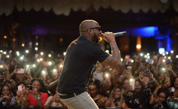 Davido lors d'un concert (Photo) : droit réservé