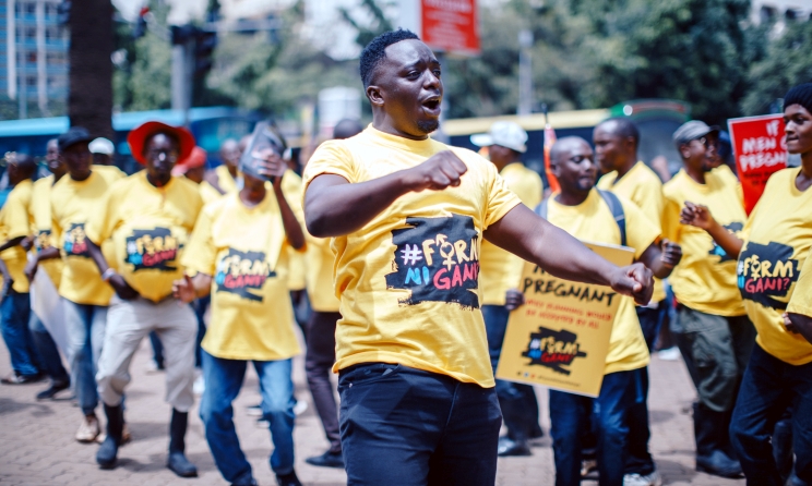The #FormNiGani campaign hopes to reduce teenage pregnancy and HIV infection rates. Photo: Boniface Mwangi.
