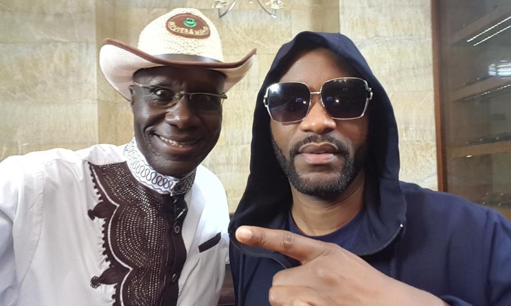 King of Kenya radio, Fred Obachi Machoka with Congolese superstar Fally Ipupa Photo: twitter