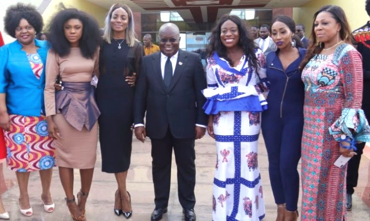 President Akufo-Addo, centre, has expressed hope that Ghana hosts the 2018 AFRIMA ceremony. Photo: AFRIMA