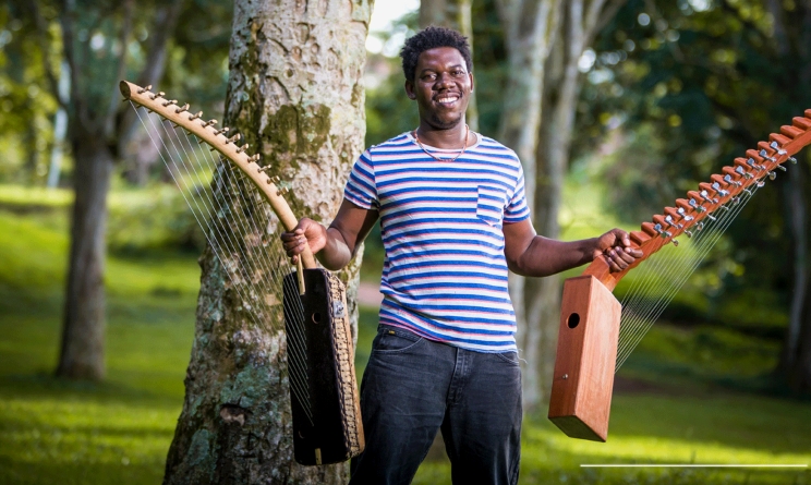 Bolton Serunjogi employs the adungu in his Blue Winds album.