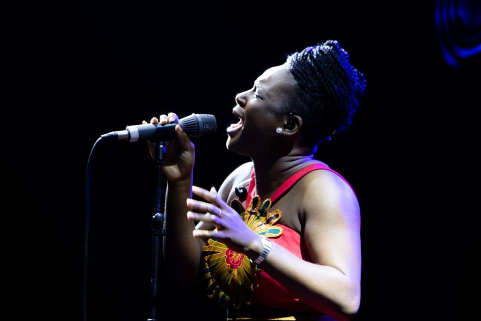 Charlotte Dipanda lors de son spectacle au Jazz Kif 2018. (Photo) : Institut français de Kinshasa.