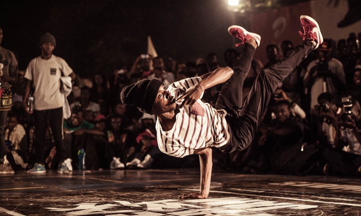 A member of Breakdance Project Uganda (BPU).