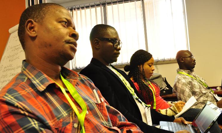 Journalists during a 2013 Music In Africa journalism workshop in Johannesburg.