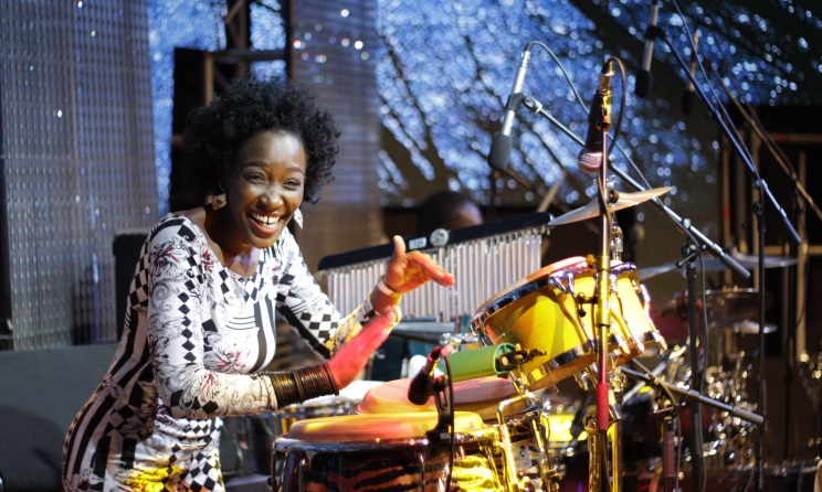 Kenyan percussionist Kasiva Mutua.
