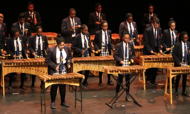 Pupils performing at a National Eisteddfod Academy event.