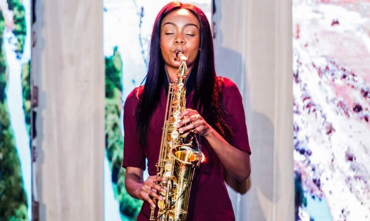Namibian saxophonist Suzy Eises.