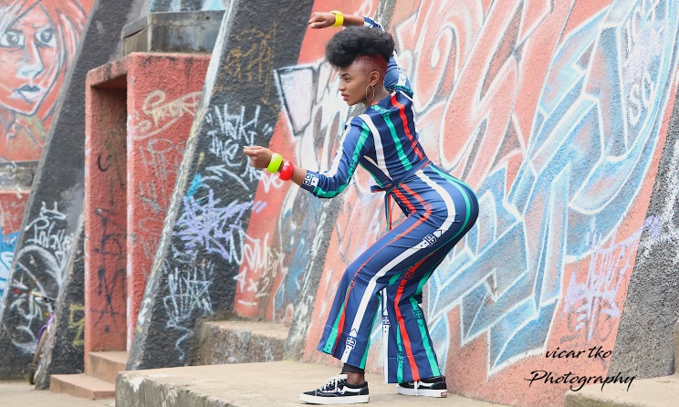 Aggie The Dance Queen; The audience reaction to her dance on the music video made her the perfect promotional strategy for single 'Short and Sweet'. Photo: Vicar tko