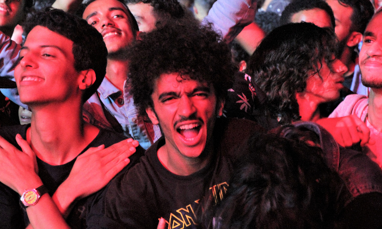 A metal fan during Boulevard Festival's metal night. Pictures: Music In Africa