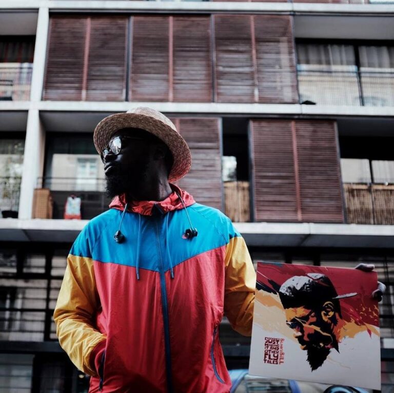 Blinky Bill poses with his debut album. Photo: Black Major