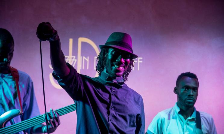A musician performs at the 2017 edition of ACCES in Dakar, Senegal.