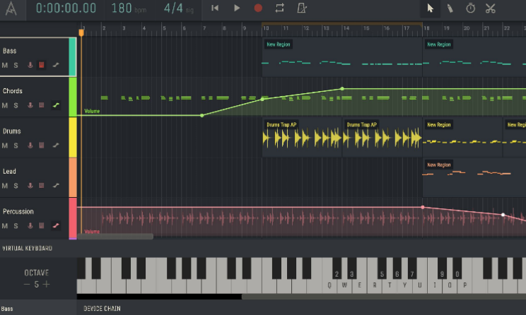 The application software features new virtual instruments and enables users to compose with their voice.
