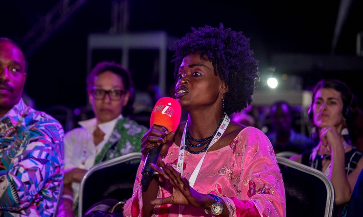 Africa Fête festival director Rokhaya Daba Sarr at the 2017 edition of ACCES in Dakar, Senegal.