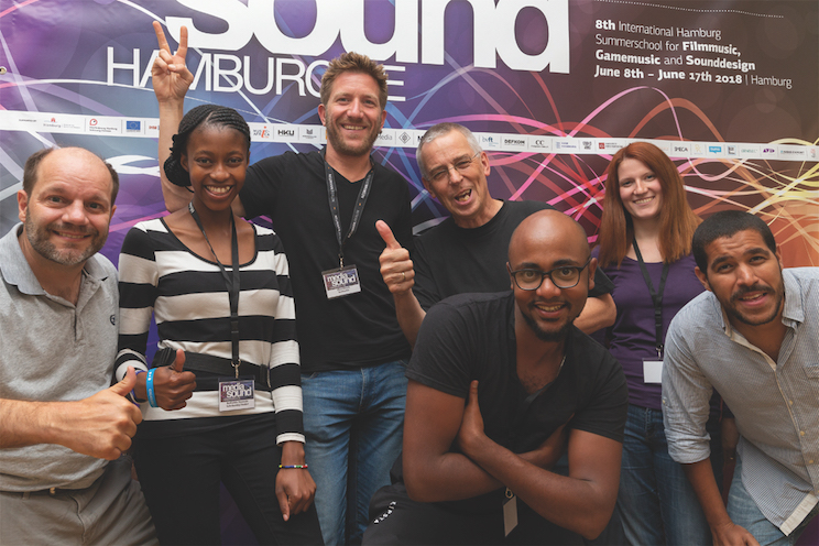 Rethabile Nyamate (second from left) during the 2018 edition of Media Sound Hamburg.