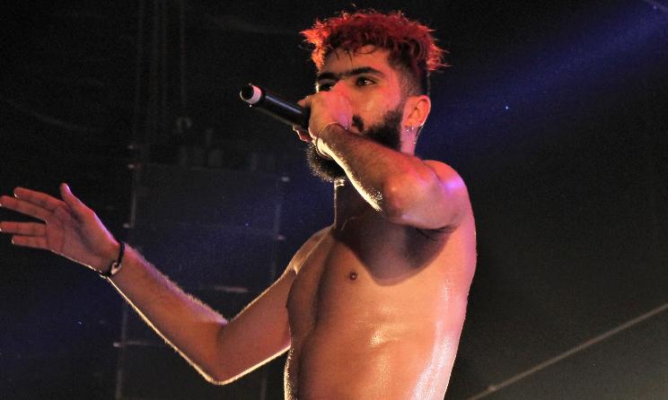 Moroccan rapper Toto performing at Morocco's 2018 Boulevard Festival.