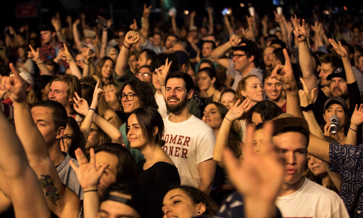 Attendees raving at the Norman Music Festival 2018. Photo: Nathan Poppe