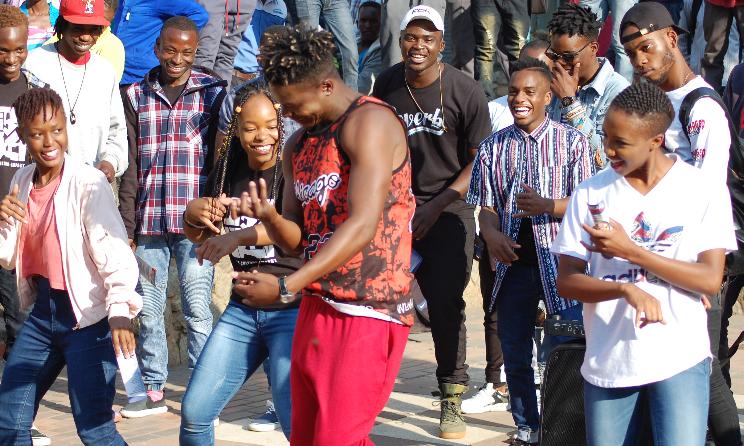 A scene from the 'Positivity' video.