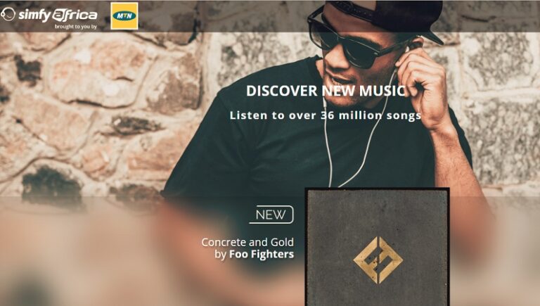 L'opérateur sud-africain MTN acquiert Simy Africa, une plateforme locale de streaming musical. Capture d'écran Simfy Africa.