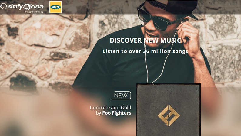 L'opérateur sud-africain MTN acquiert Simy Africa, une plateforme locale de streaming musical. Capture d'écran Simfy Africa.
