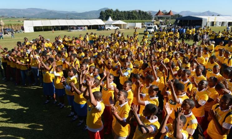 Pupils during the MTN Bushfire Schools' Festival in 2014. Photo: Bram Lammers