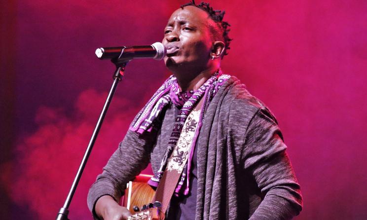 Eric Wainana pendant sur scène lors de la seconde édition d’ACCES 2018 à Nairobi
