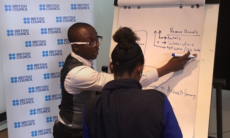 Participants during a previous British Council accelerator programme.
