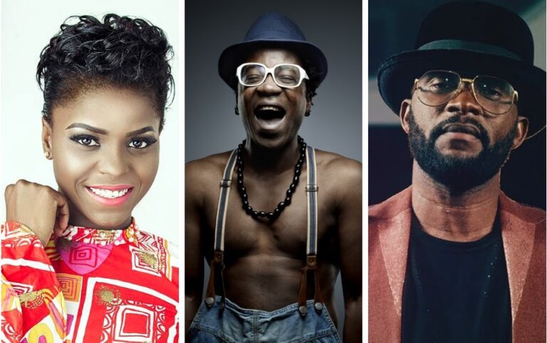 Daphné, Blick Bassy et Fally Ipupa. (photomontage).