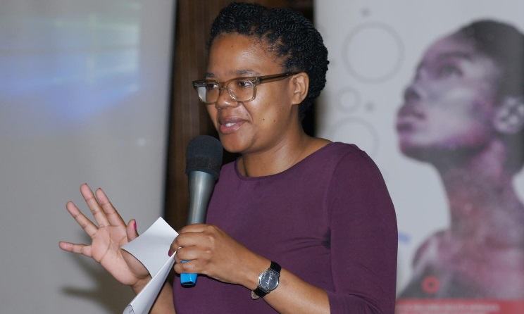 SACO executive director Unathi Lutshaba speaking at a dissemination workshop in Witbank last year. Photo: Facebook